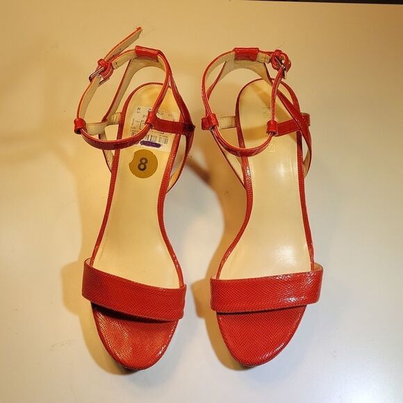 NINE WEST OPEN TOE ANKLE STRAP AND BUCKLE CLOSURE HEEL SANDAL - Picture 2 of 15